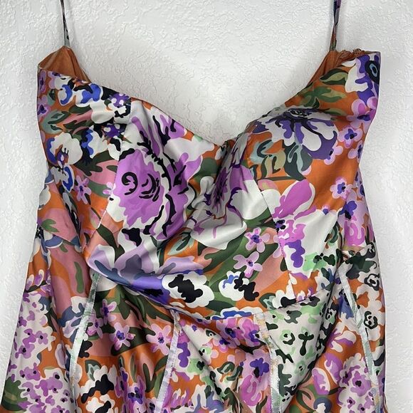 NWT Geisha Designs Anthropologie Strapless Train Floral Mini Dress XL - Picture 5 of 14